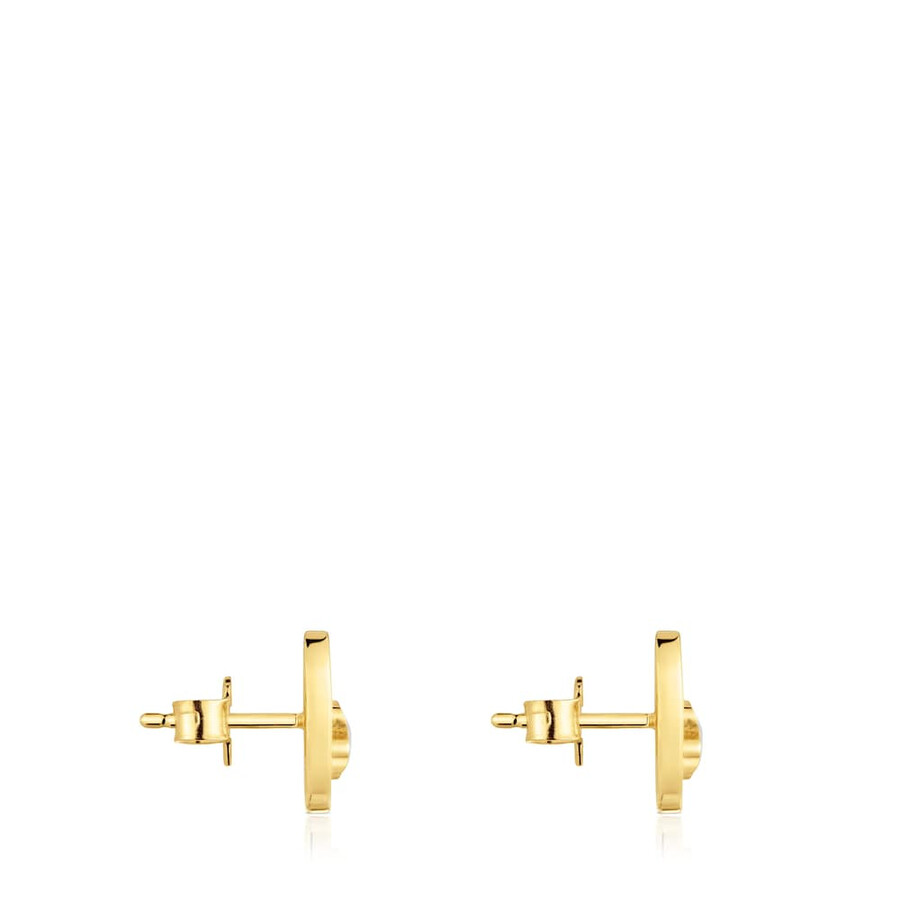 orecchini con placcatura in oro 18kt su argento e madreperla tous camille