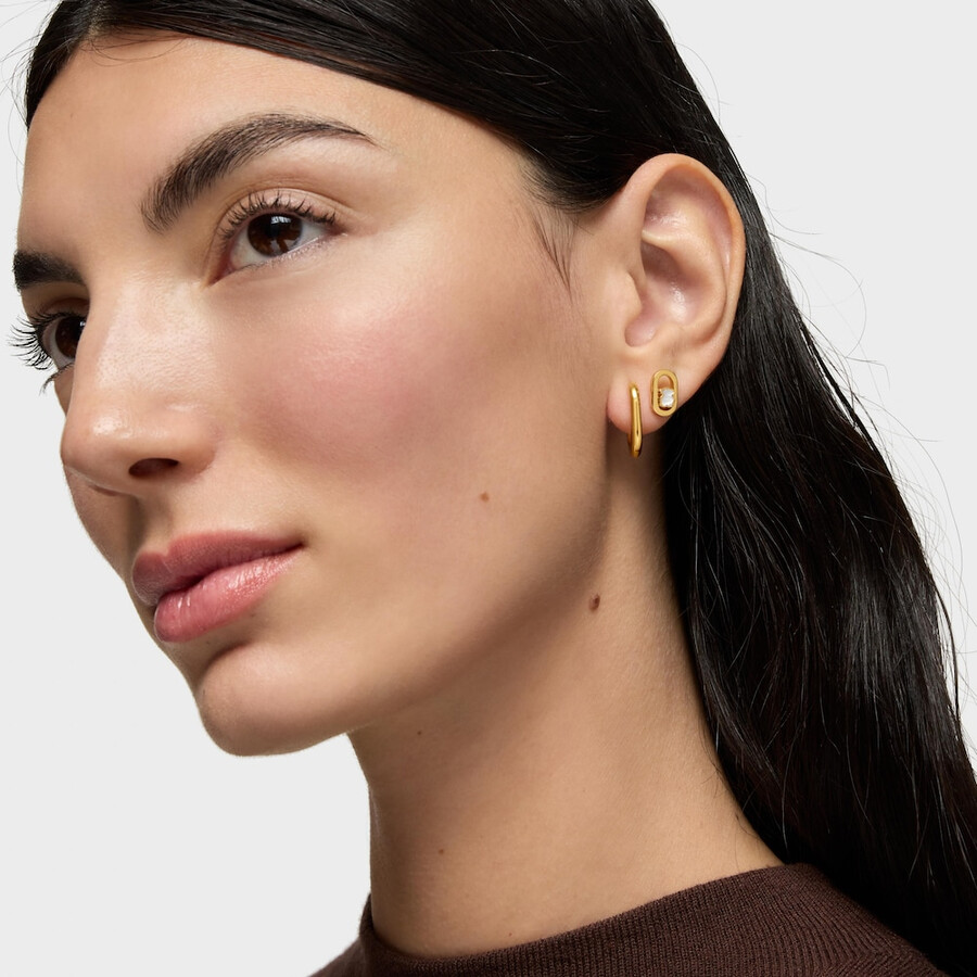 orecchini con placcatura in oro 18kt su argento e madreperla tous camille