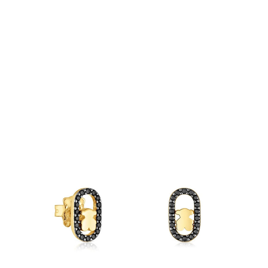 orecchini con placcatura in oro 18kt su argento e spinelli tous camille