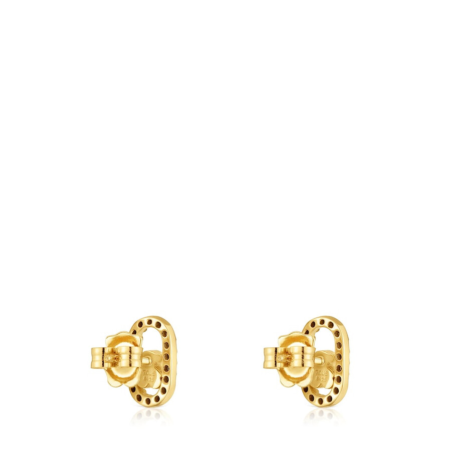 orecchini con placcatura in oro 18kt su argento e spinelli tous camille