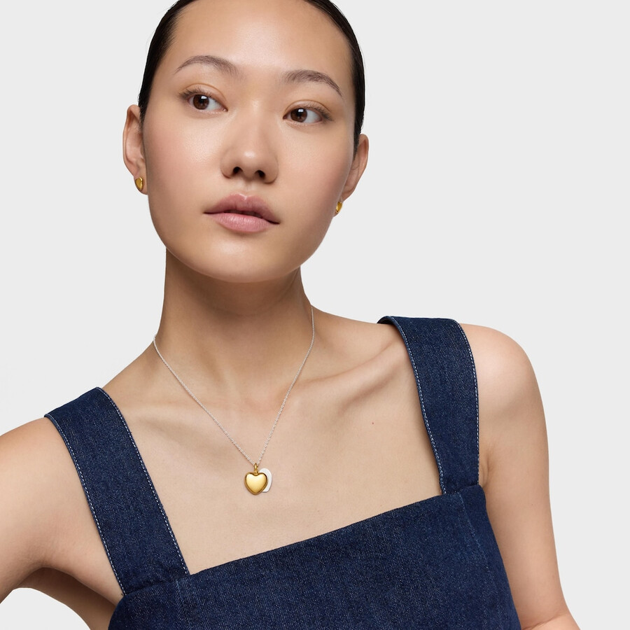 collana bicolore a doppio cuore da 16 mm tous flechazo