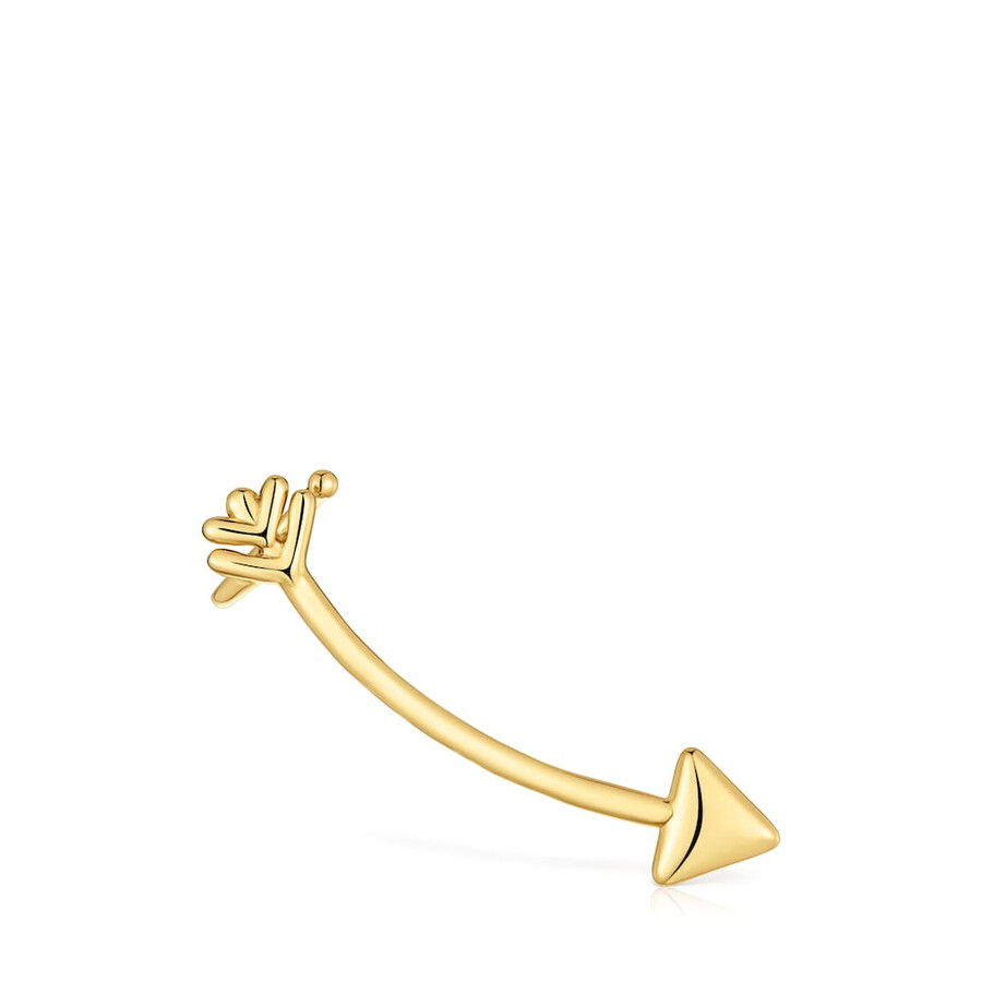 orecchino climber con placcatura in oro 18kt su argento tous flechazo