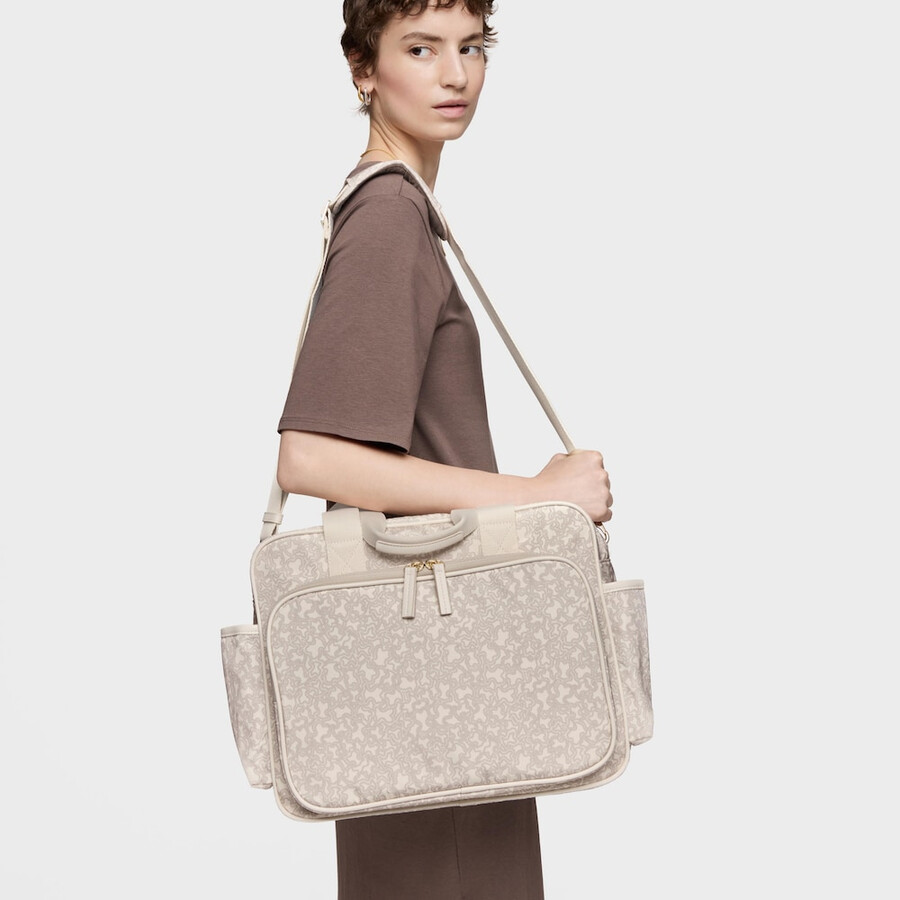 borsa fasciatoio kaos mini lines soft beige