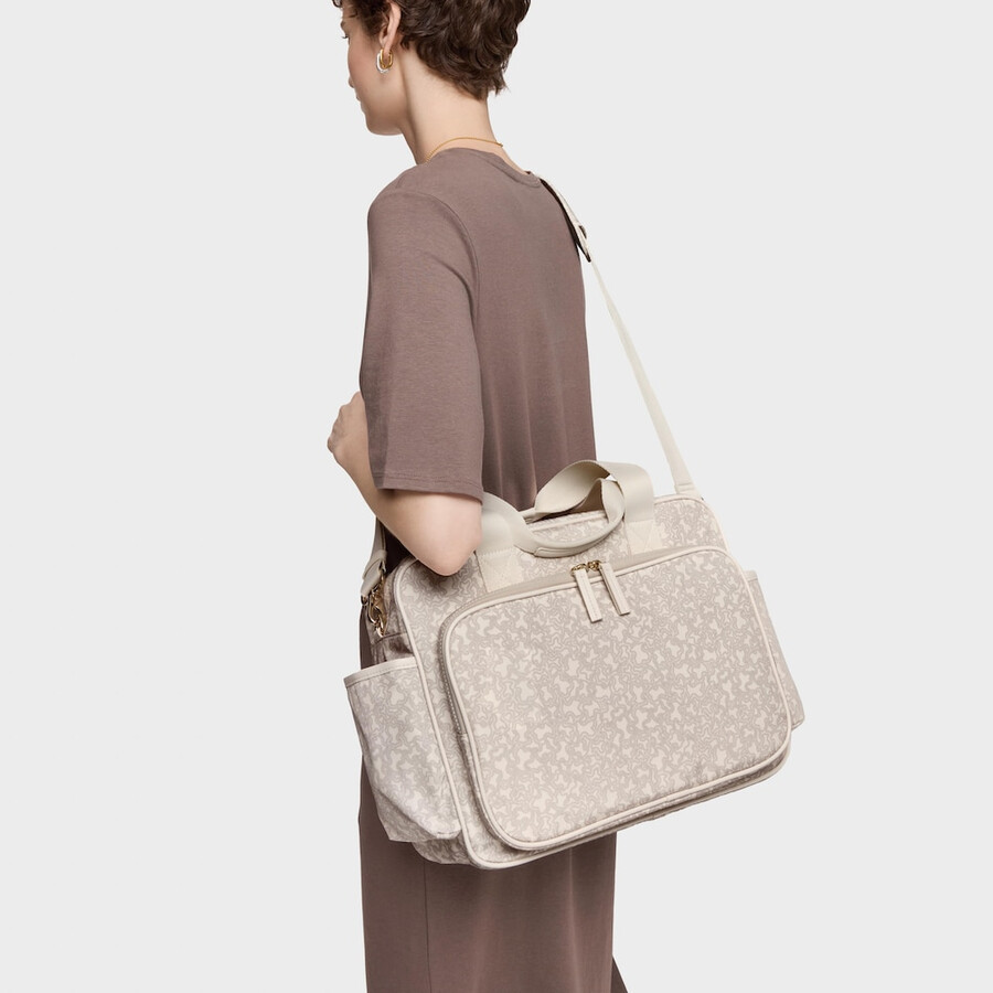 borsa fasciatoio kaos mini lines soft beige