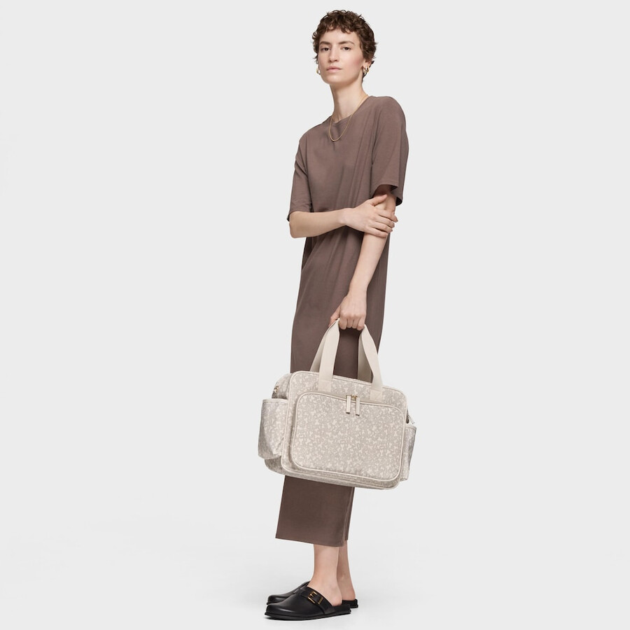 borsa fasciatoio kaos mini lines soft beige