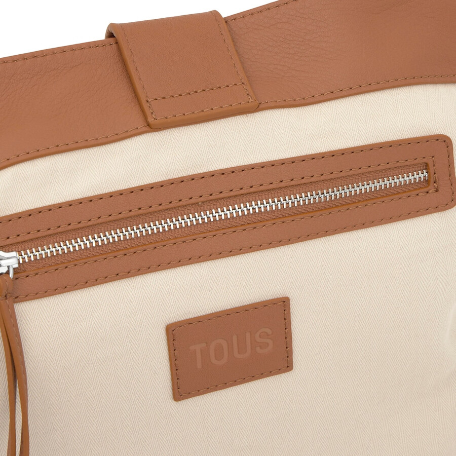 borsa a tracolla media in pelle color cammello tous hold