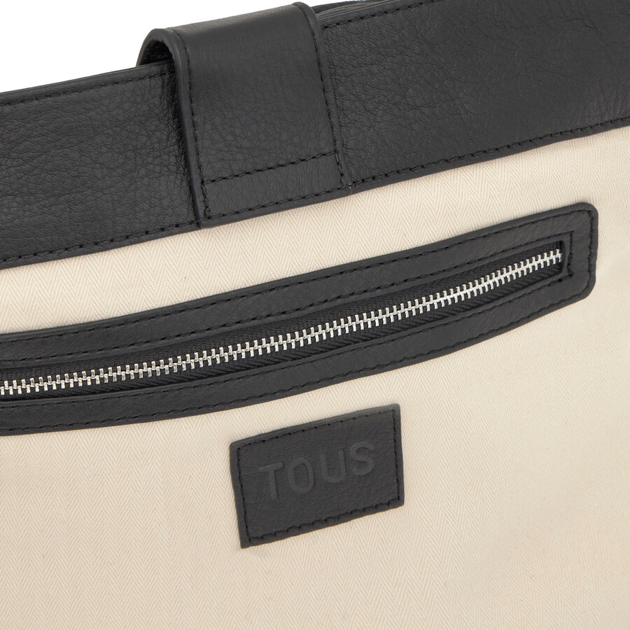 borsa a tracolla media in pelle nera tous hold