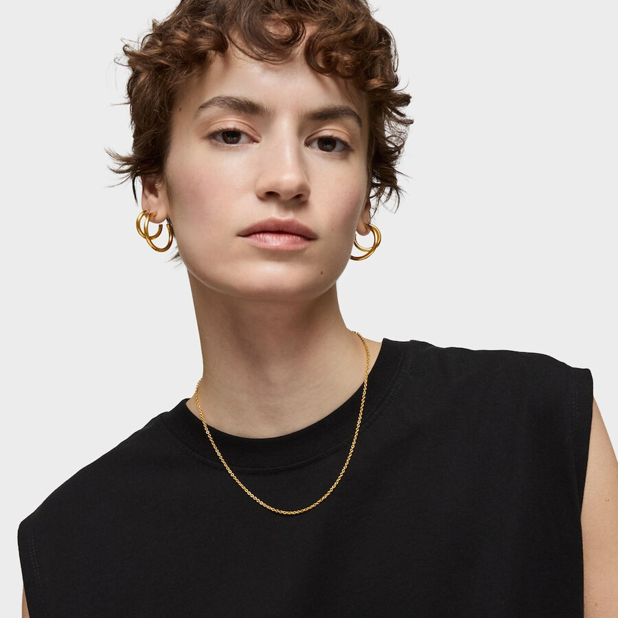choker con placcatura in oro 18kt su argento lunghezza 45 cm catena tous