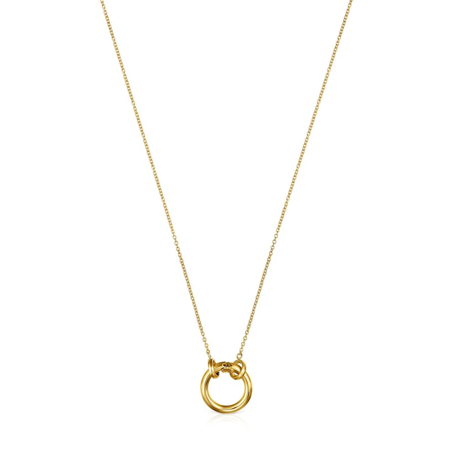 tieni una piccola collana in argento vermeil