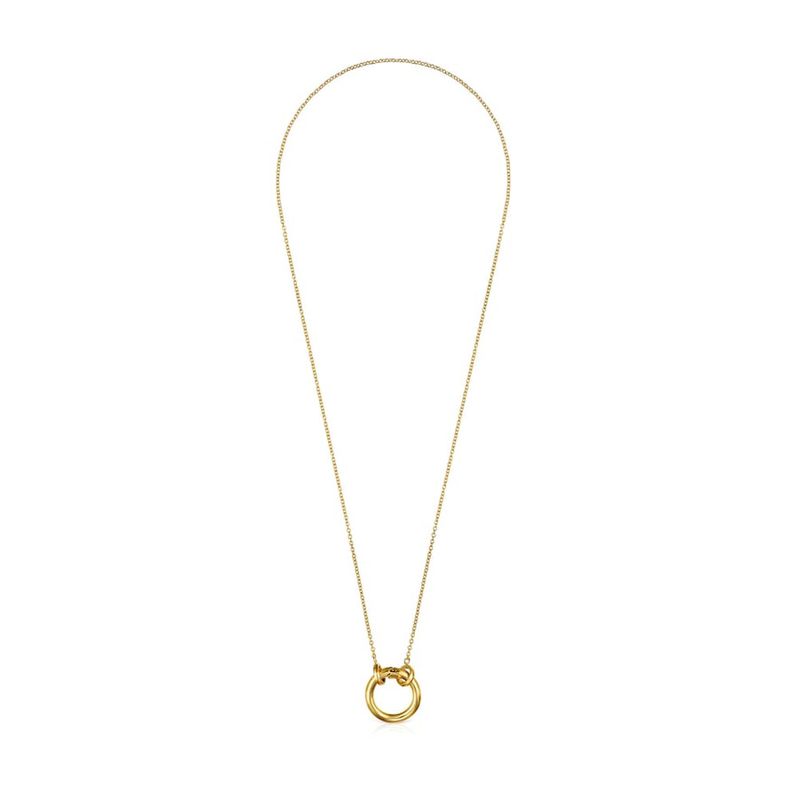 tieni una piccola collana in argento vermeil