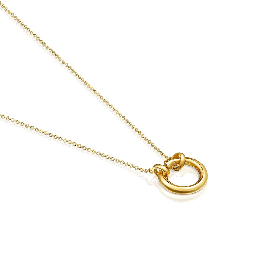 tieni una piccola collana in argento vermeil