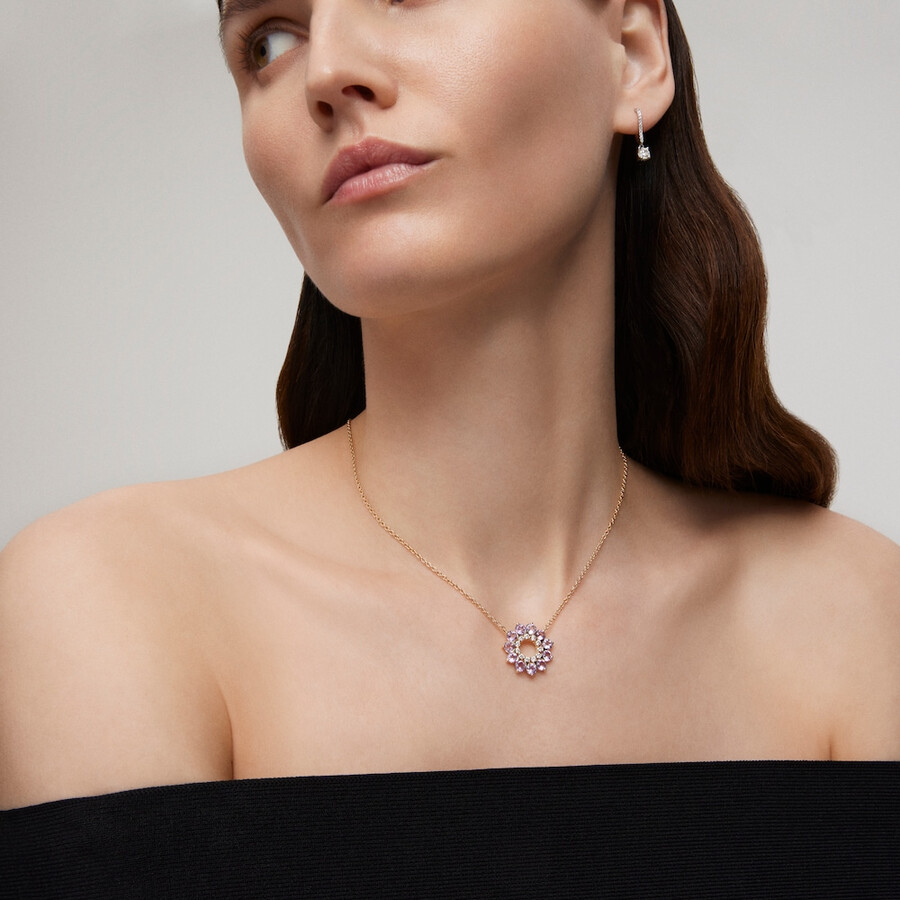 collana in oro con diamanti e ametista tous atelier