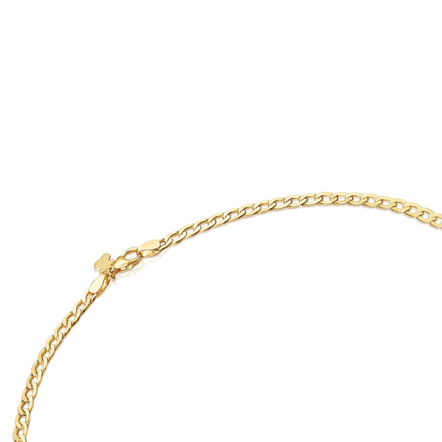 choker a catena con placcatura in oro 18kt su catena tous in argento