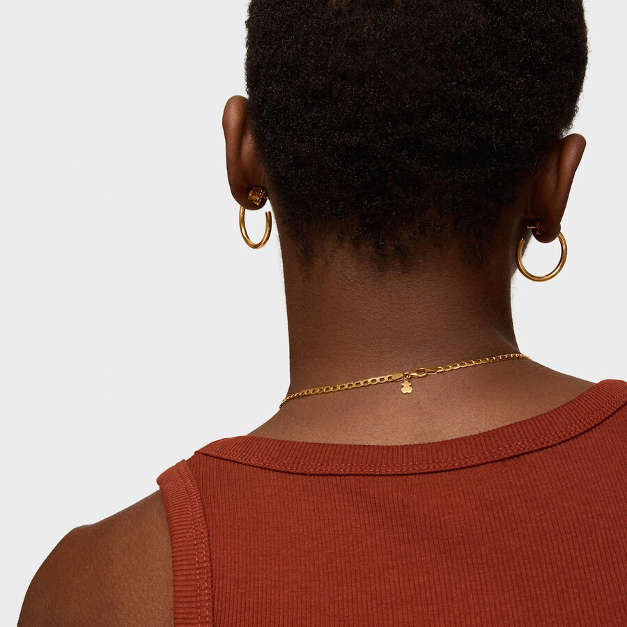 choker a catena con placcatura in oro 18kt su catena tous in argento