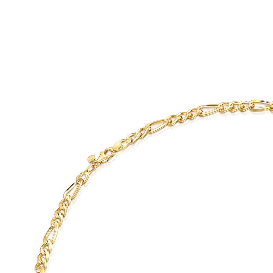 choker a catena mista con placcatura in oro 18kt su catena tous in argento