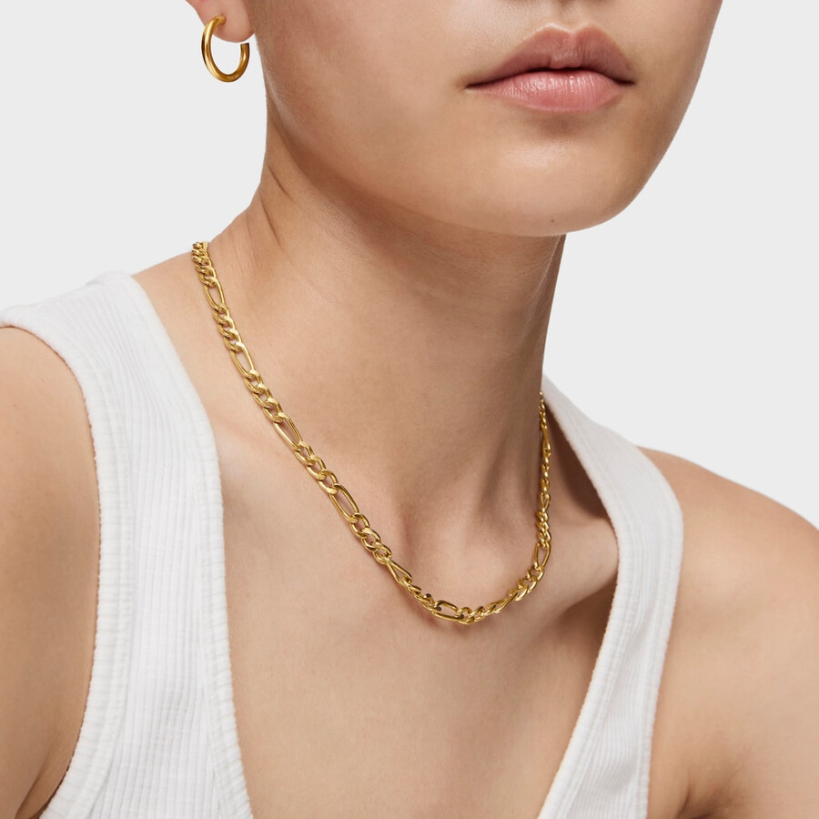 choker a catena mista con placcatura in oro 18kt su catena tous in argento