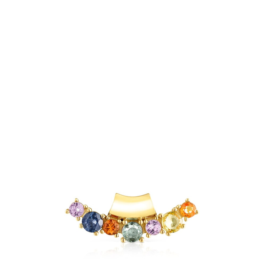 ciondolo in argento vermeil scintillante con zaffiri multicolori