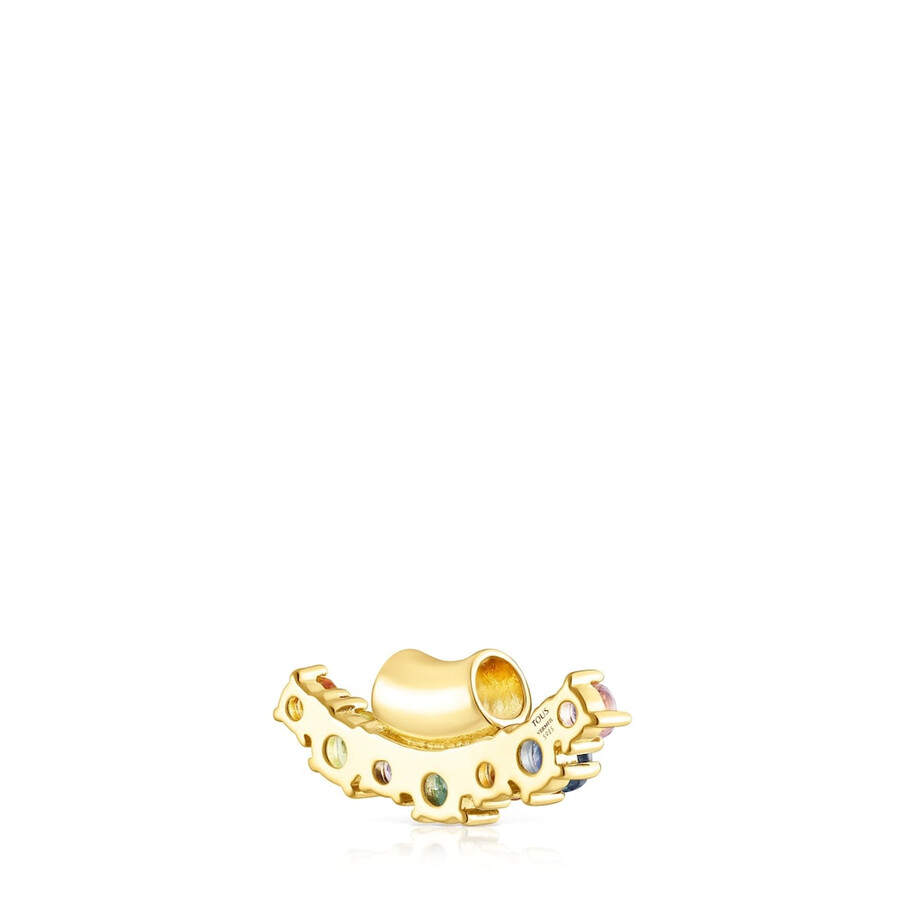 ciondolo in argento vermeil scintillante con zaffiri multicolori