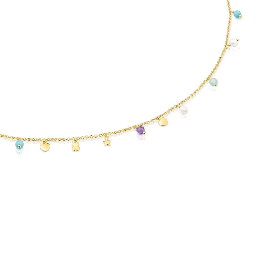 collana cool joy in argento vermeil con pietre preziose