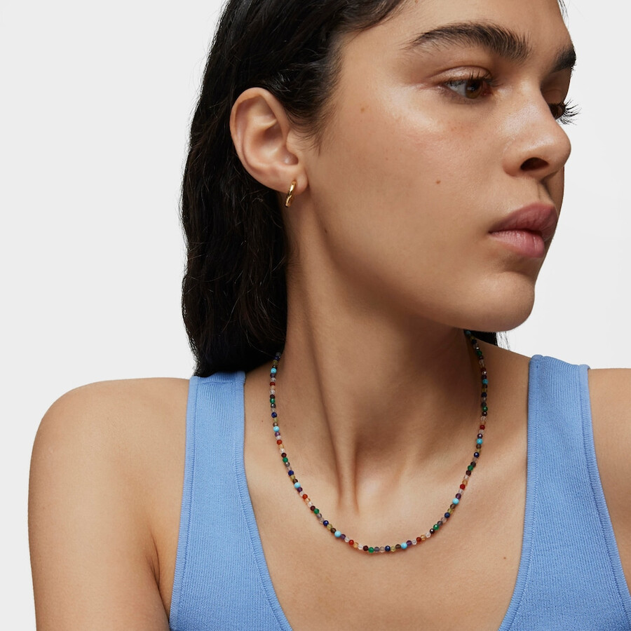 choker tous good vibes in argento vermeil con pietre preziose