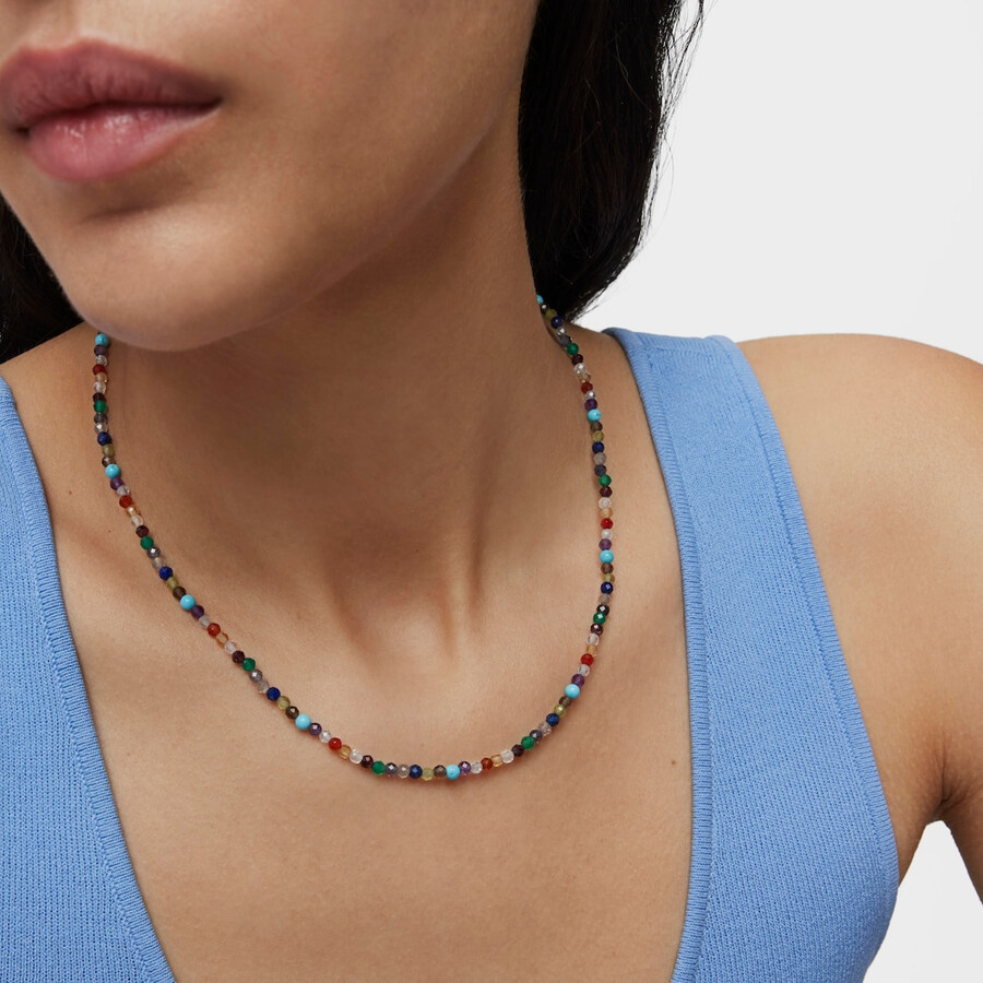 choker tous good vibes in argento vermeil con pietre preziose