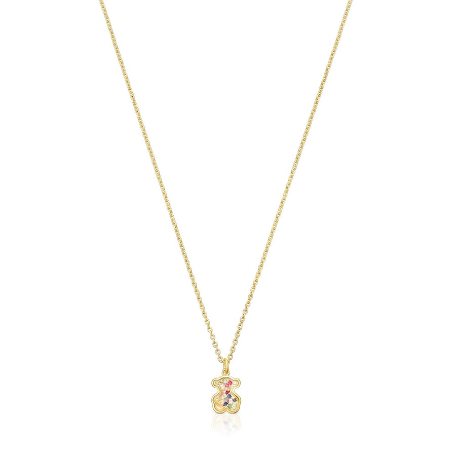 collana areia in argento vermeil con pietre preziose multicolori
