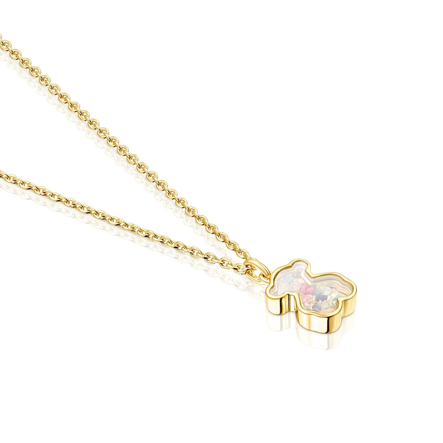 collana areia in argento vermeil con pietre preziose multicolori