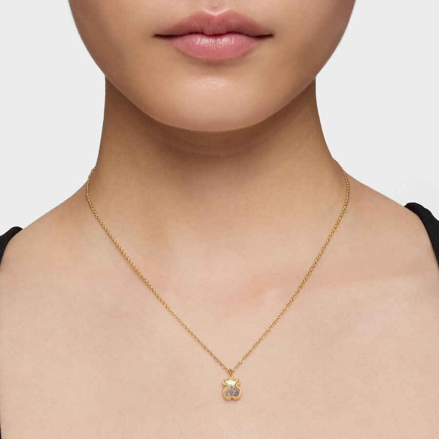 collana areia in argento vermeil con pietre preziose multicolori