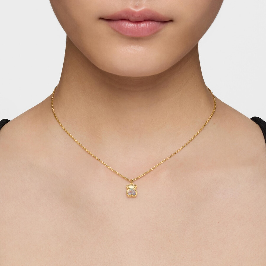 collana areia in argento vermeil con pietre preziose multicolori