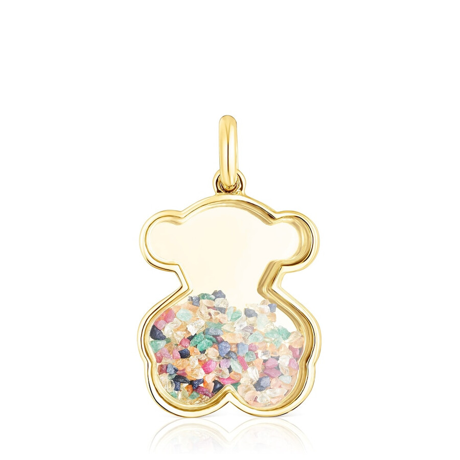 ciondolo areia in argento vermeil con pietre preziose multicolori