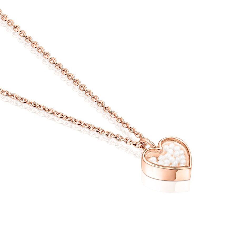 collana areia in argento rosa vermeil con perle