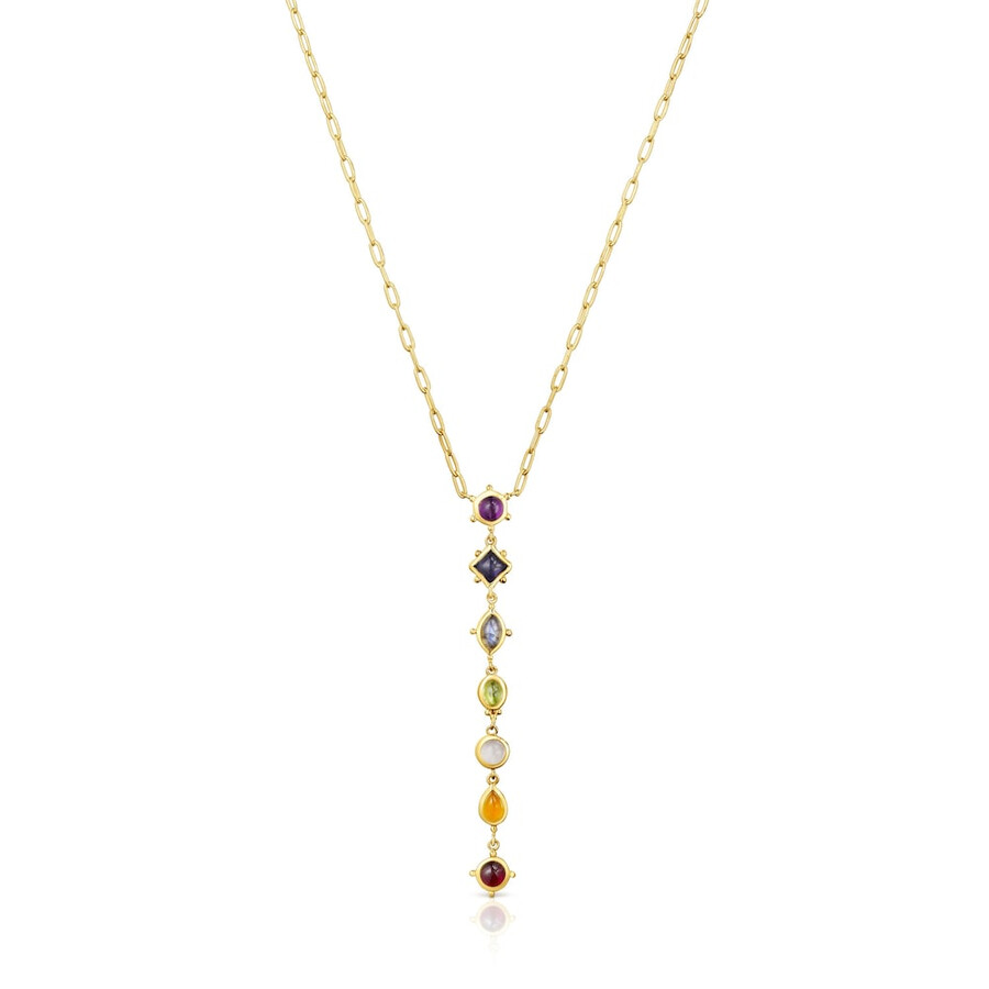 collana magic nature con striscia di pietre preziose
