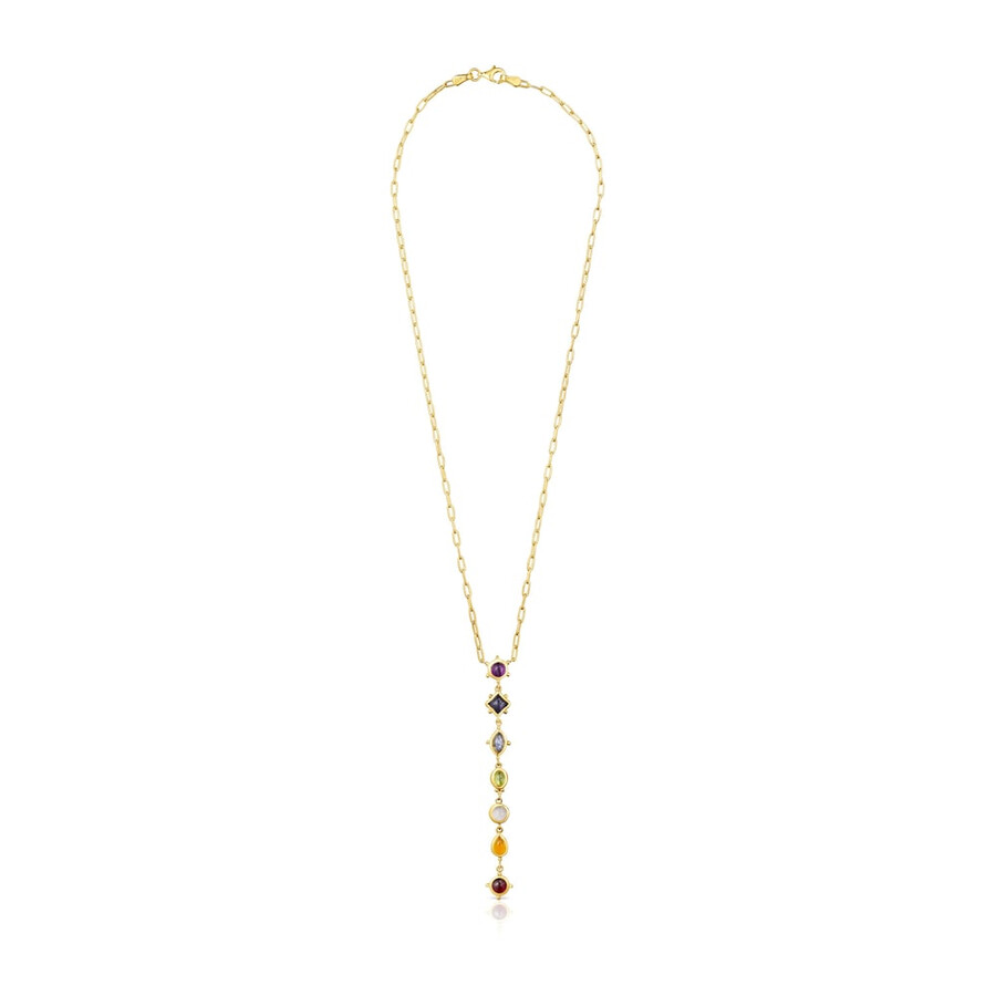 collana magic nature con striscia di pietre preziose