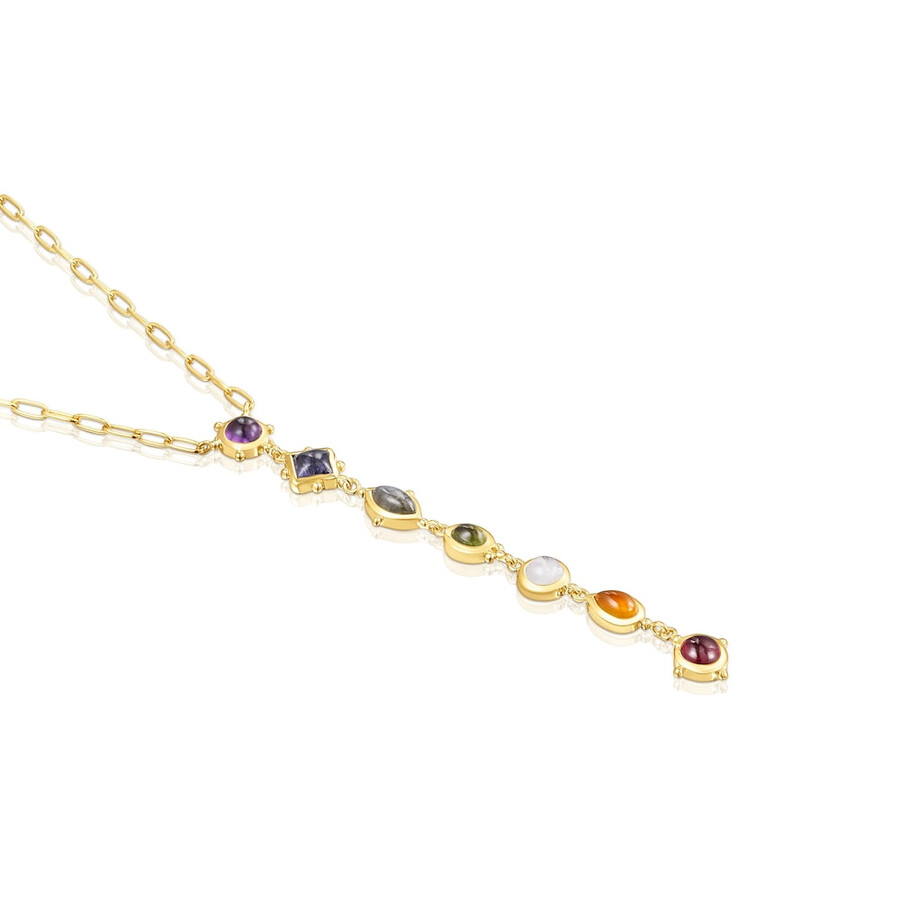 collana magic nature con striscia di pietre preziose