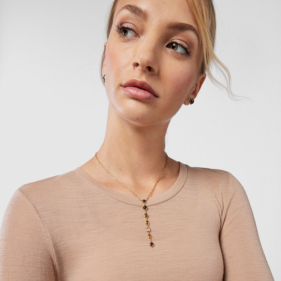 collana magic nature con striscia di pietre preziose