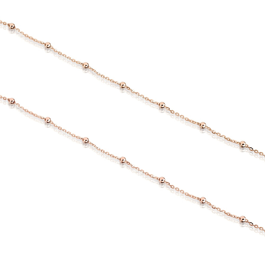 choker con placcatura in oro rosa 18kt su argento e palline tous chain