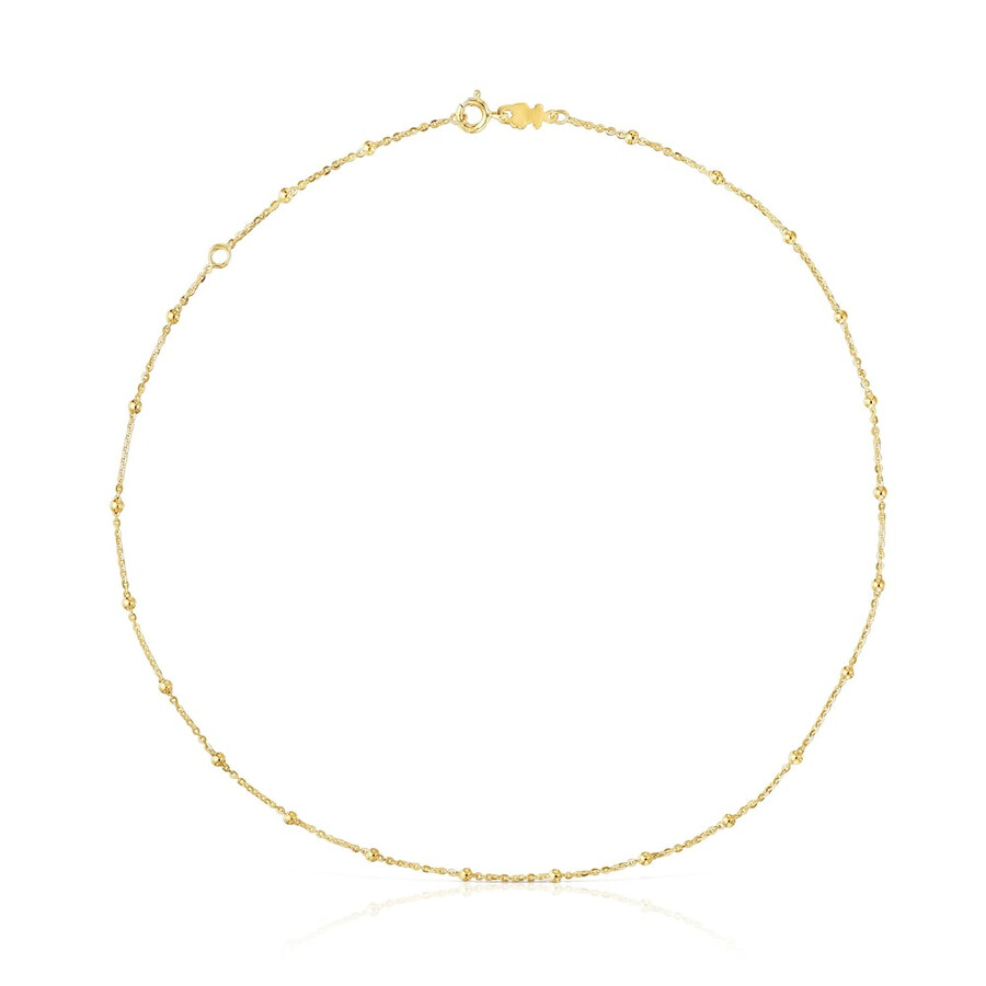 choker con placcatura in oro 18kt su argento e sfere alternate tous basics