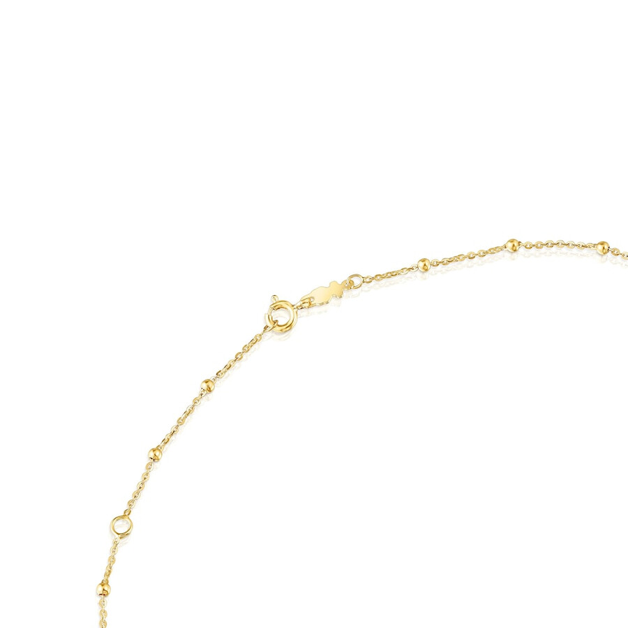 choker con placcatura in oro 18kt su argento e sfere alternate tous basics