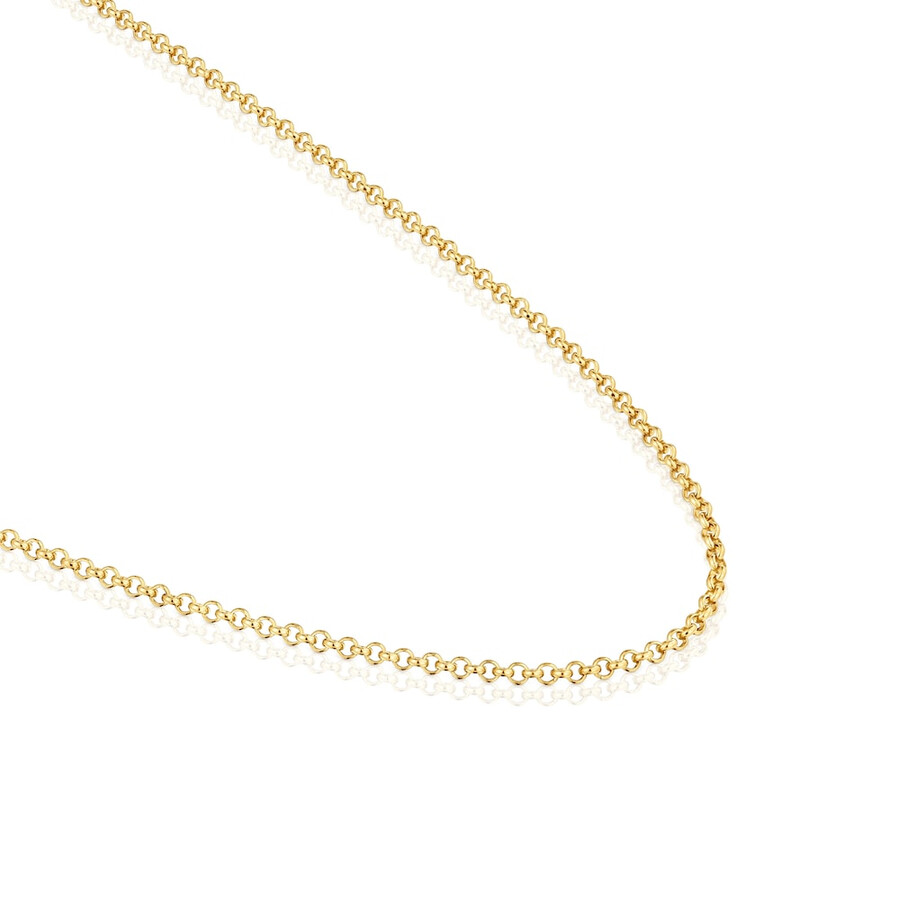 choker con placcatura in oro 18kt su argento e anelli da 45 cm tous chain