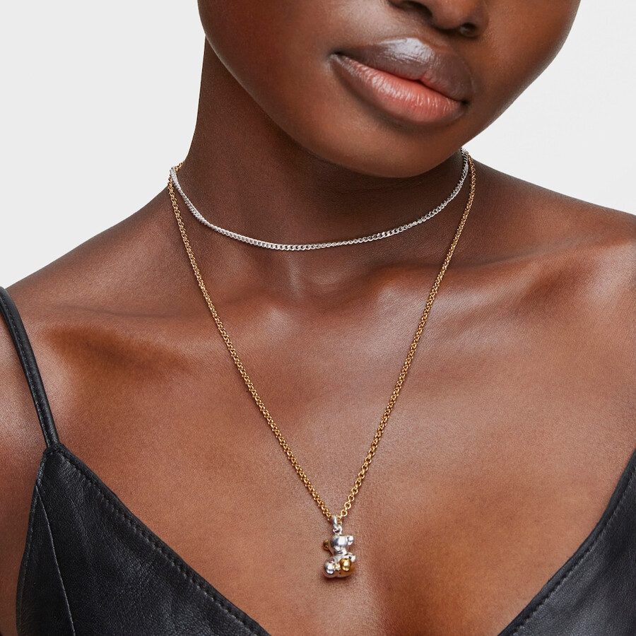 choker con placcatura in oro 18kt su argento e anelli da 45 cm tous chain