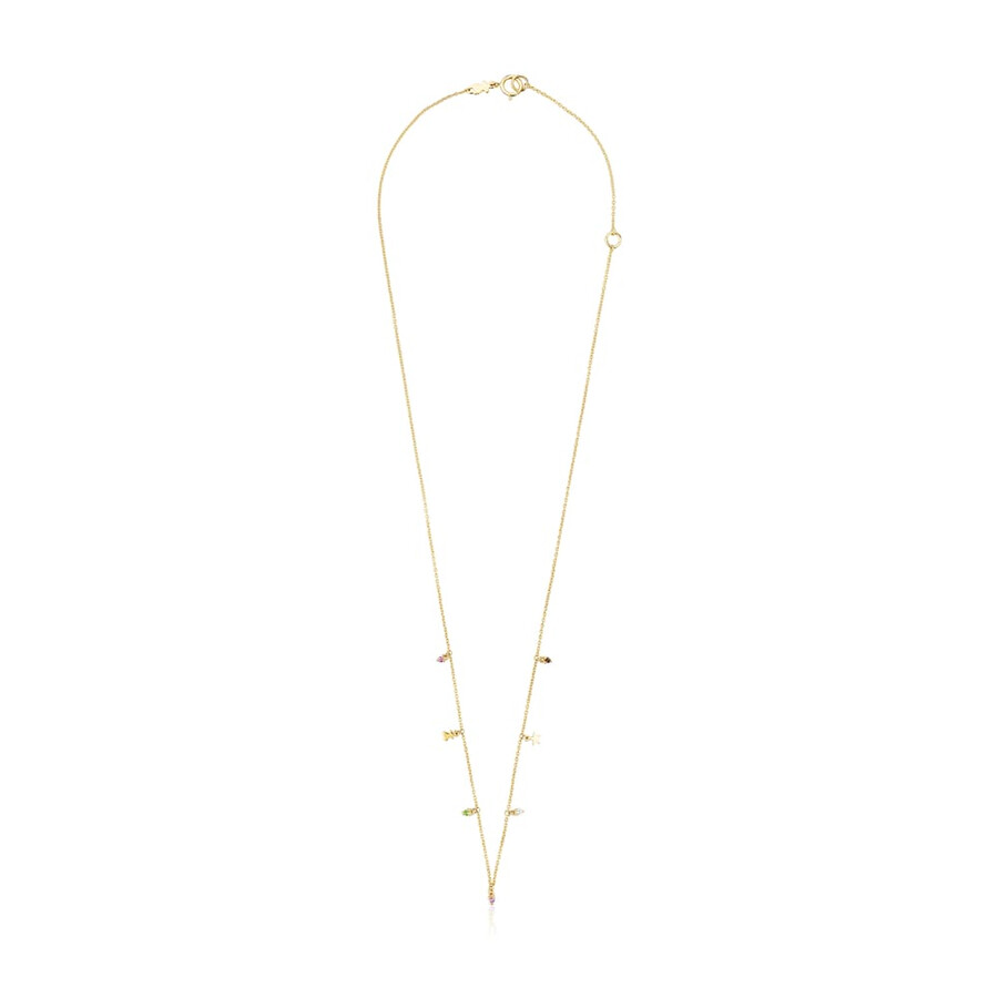 collana in oro con giardino virtuale pietre preziose e ciondoli
