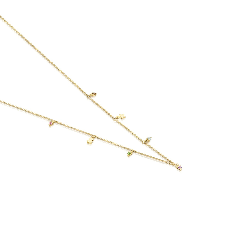 collana in oro con giardino virtuale pietre preziose e ciondoli