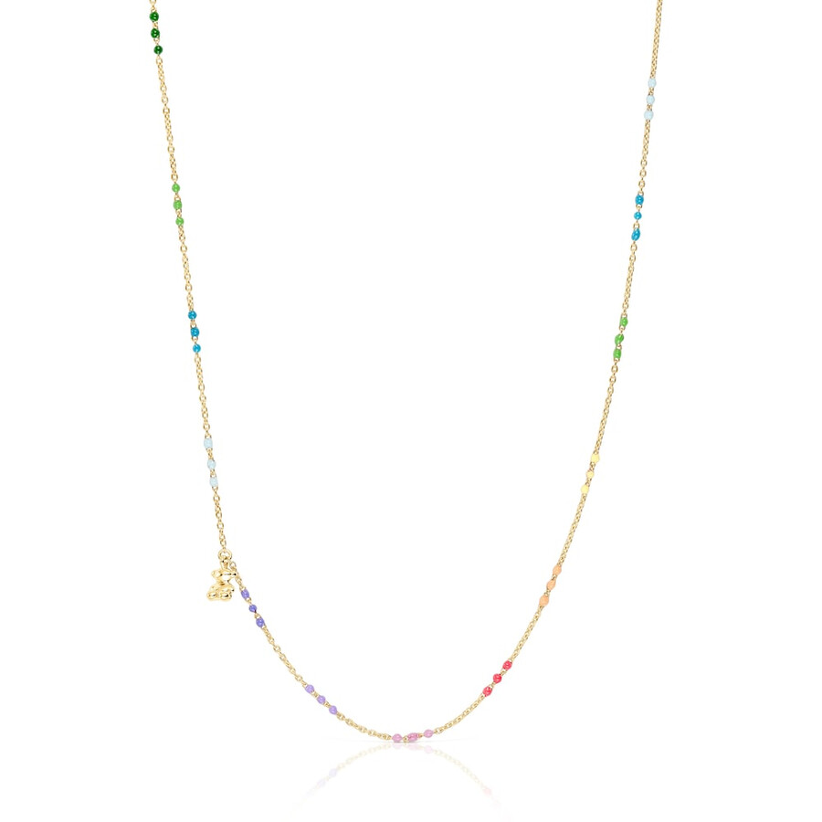 collana bold bear in argento vermeil con smalto