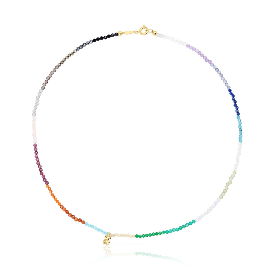 collana bold bear in argento vermeil con pietre preziose