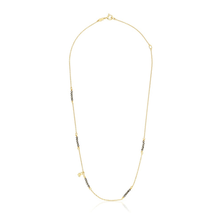collana bold bear in argento vermeil con pirite