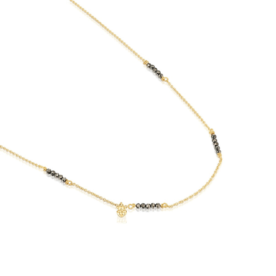 collana bold bear in argento vermeil con pirite