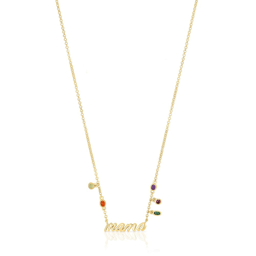 collana mama in argento vermeil con pietre preziose tous mama
