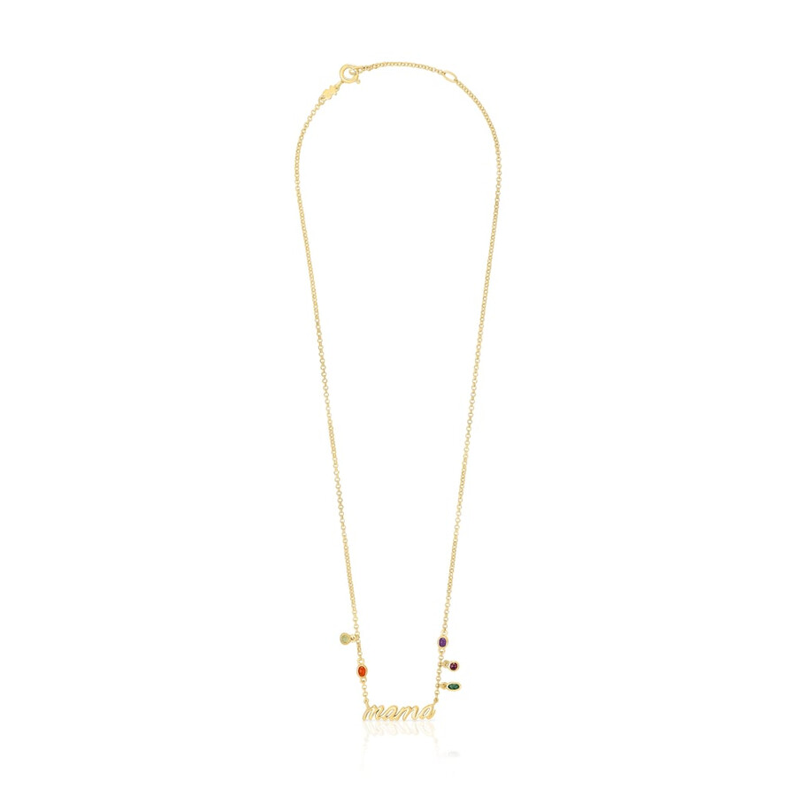 collana mama in argento vermeil con pietre preziose tous mama