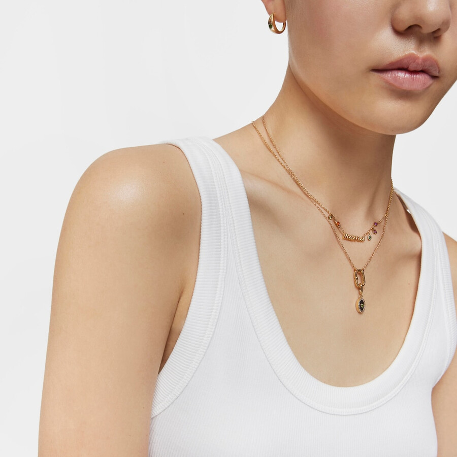 collana mama in argento vermeil con pietre preziose tous mama