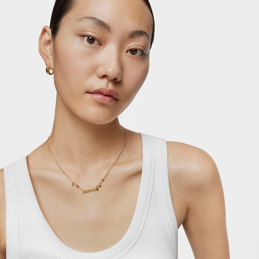 collana mama in argento vermeil con pietre preziose tous mama
